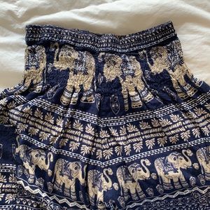 Blue and tan Elephant Pants